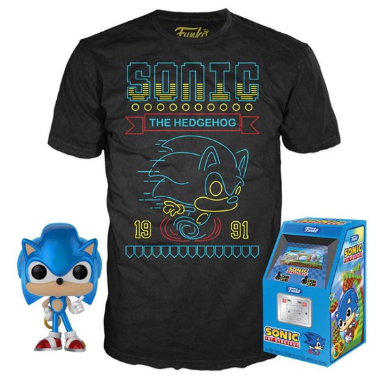 Box - T-shirt - #283 - Sonic the Hedgehog - Sonic with ring (metallic) | Popito.fr